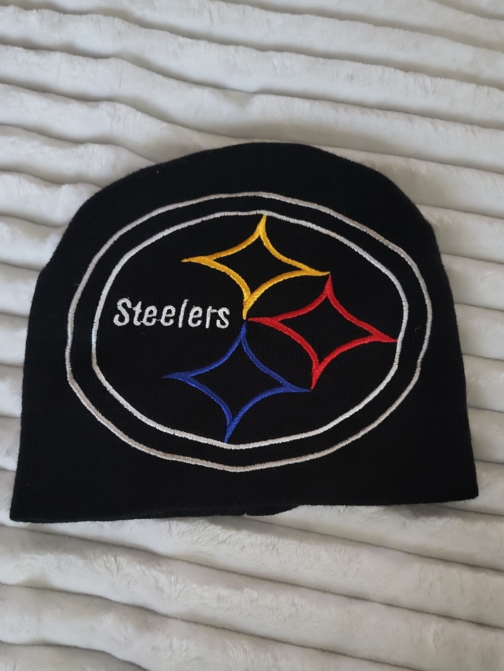 NFL Pittsburgh Steelers Big Embroidered Logo Beanie Hat
